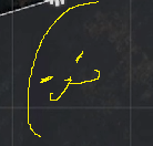 A seal sketch in yellow.